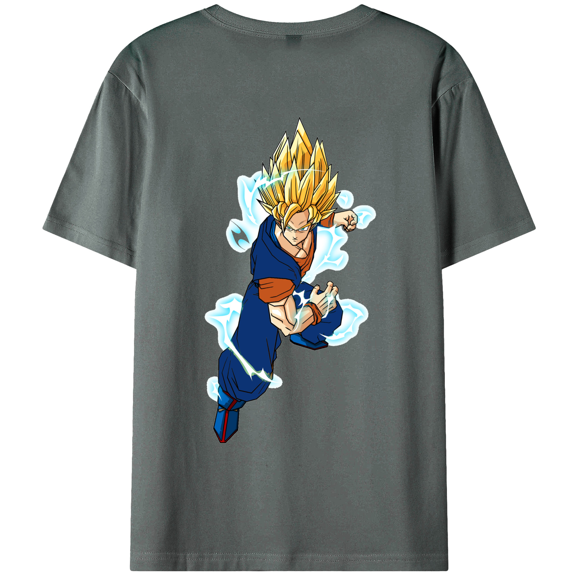 （画像用） ドラゴンボール 孫 悟飯（そんごはん）DRAGON BALL Son Gohan 綿100％ メンズ半袖Tシャツ（バックプリント） 通気性